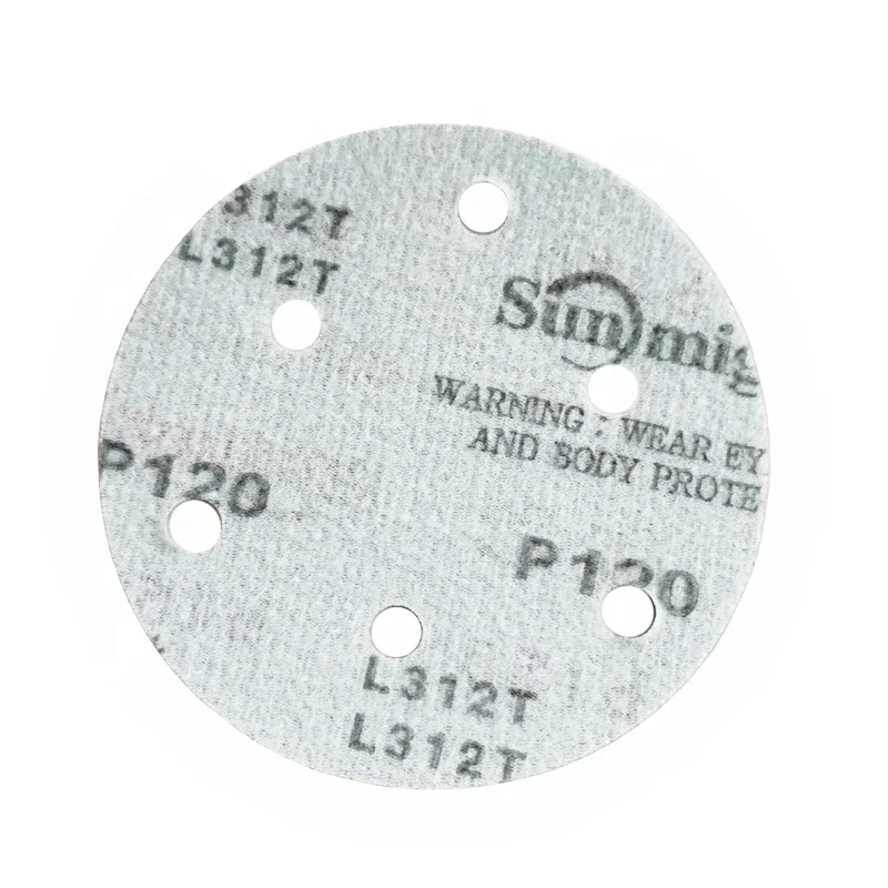 Supplier sun might 5 inch 125mm Aluminium Oxide Green hook and loop PET Film sanding disc