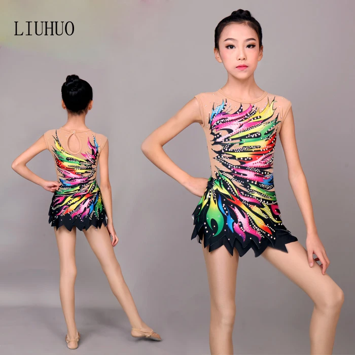 Factory OEM Service colorful Fabric Dance Leotard Breathable High Collar Ballet Children Gymnastic Leotards