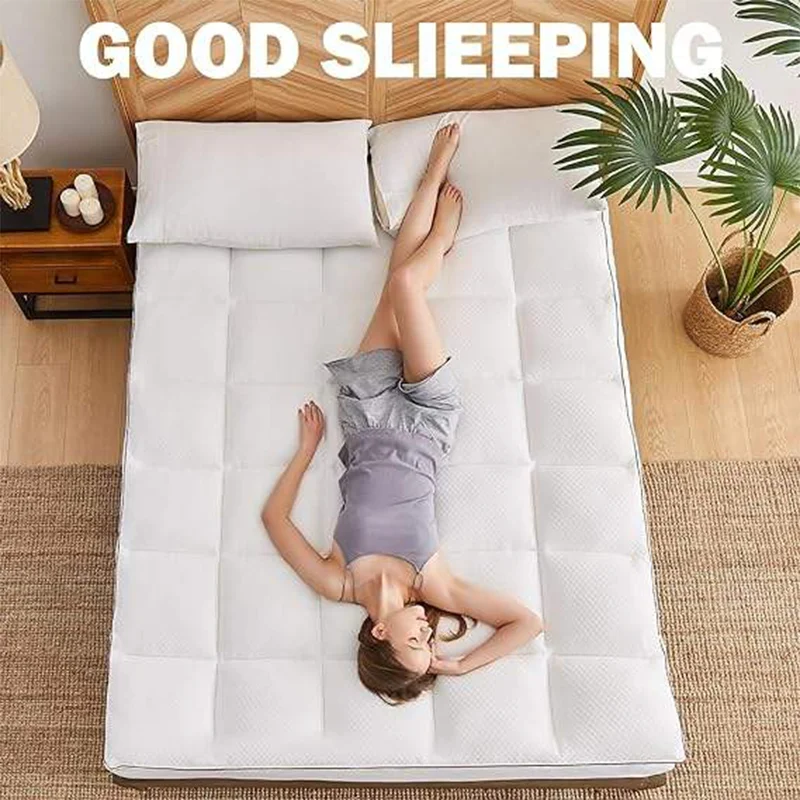 Nature Thick Mattress Topper Cover for Back Pain Pillow Top Mattress Protector Breathable Bed Topper Deep Elastic Pocket