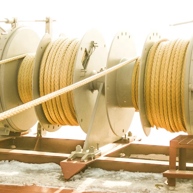 HMPE rope 8/12 strands ultra-high-strength synthetic fiber rope for marine, mooring and towing