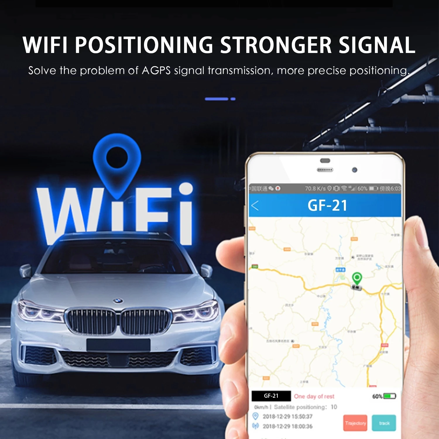 Mini Locator GF21 Kids GPS Tracking Device Location For Pet Kids Cars
