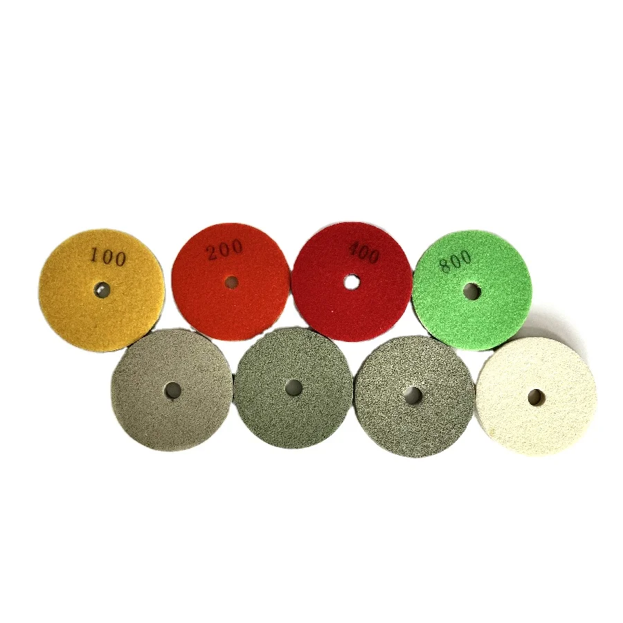 Daofeng Durable 12mm Resin Buffing Pads OEM & ODM Supported for Granite Marble Concrete Stone Polishing
