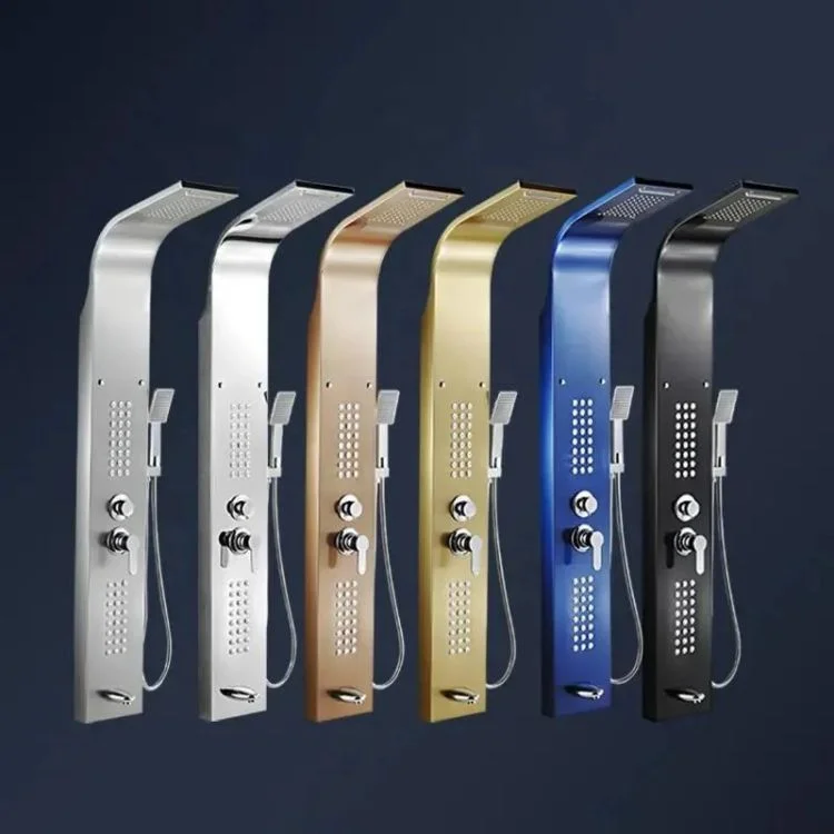manufacturer custom adjustable shower column piano thermostatic wet wall stainless shower shower panels tower system