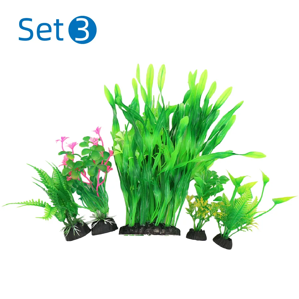 Aquarium Plastic Plants Set Grass Artificial Plastic Water Plants For Fish Tank Aquascape Wholesale Aquarium Plastic Plants