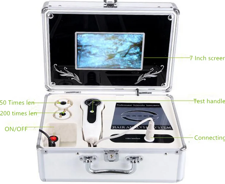 Hair Analysis With A Case For Beauty Salon Equipment and Home Using skin analyzer