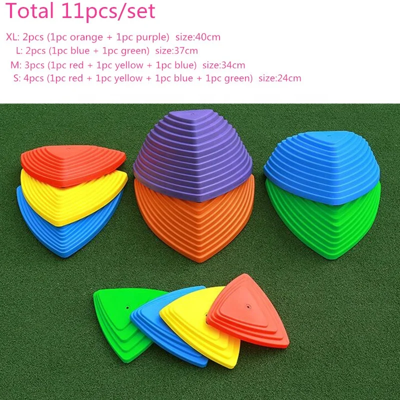 Children plastic river stones kids plastic stepping stones set of 11 pieces