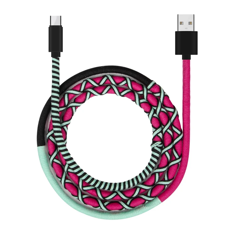 URIZONS Hot Selling mobile charger cable nylon braided cable micro usb cable 1m fast charging