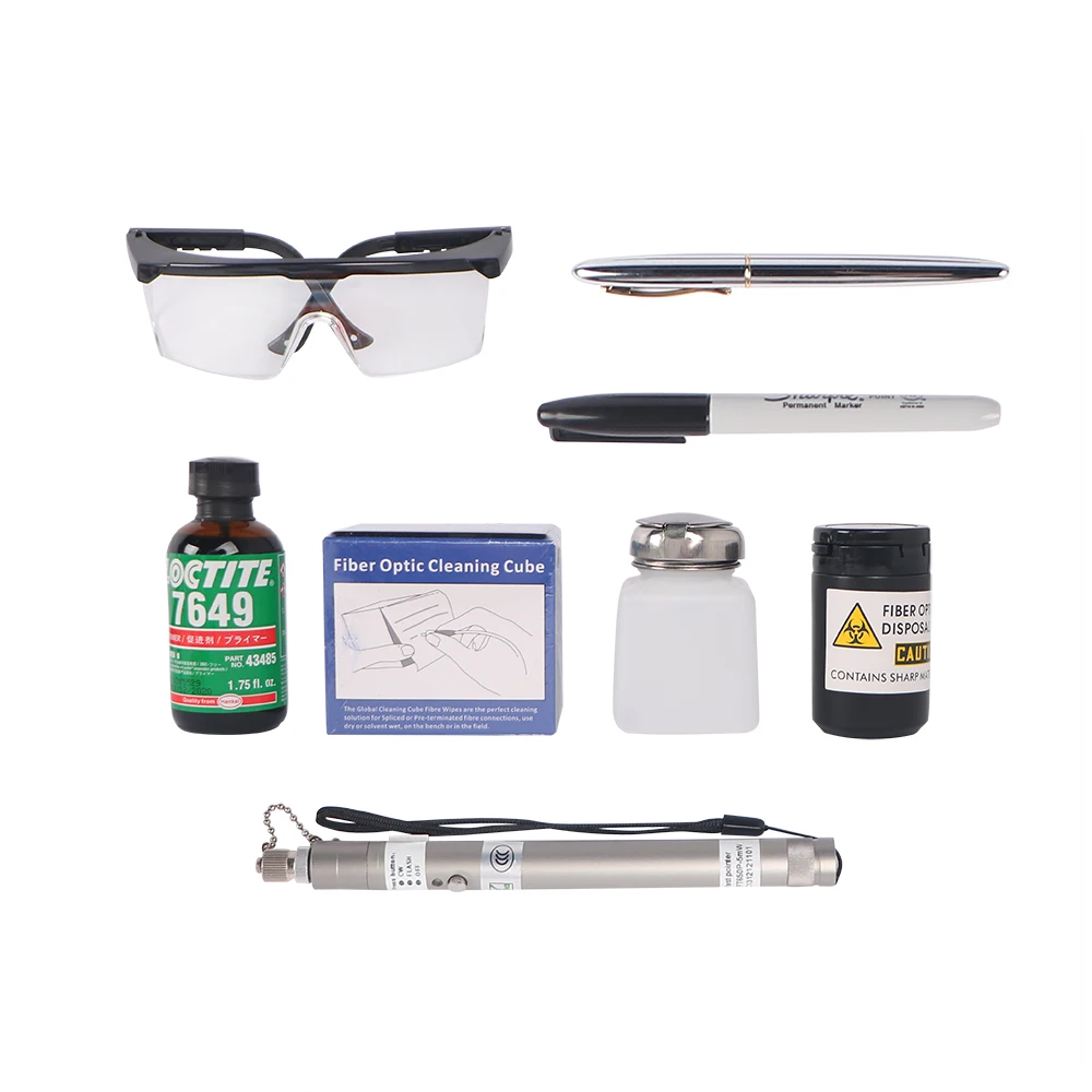 FCST210316 Fiber Optic Termination Kit Including Fiber Optical Power Meter &  Cable Slitter And Pocket Visual Fault Locator VFL