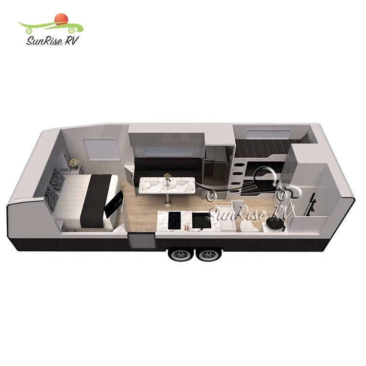 Sunrise RV CAMPER завод алюминиевые 21-футовые Семейные караваны гибридные кемперы внедорожный караван для продажи