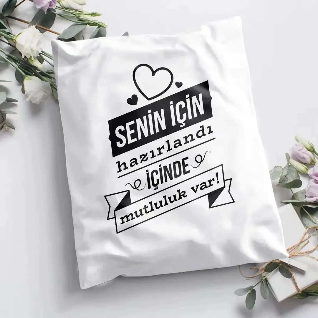 Custom Shipping Poly Mailers Plastic Envelope Polymailer Bags Waterproof Compostable Matte White Polly Mailing Bag