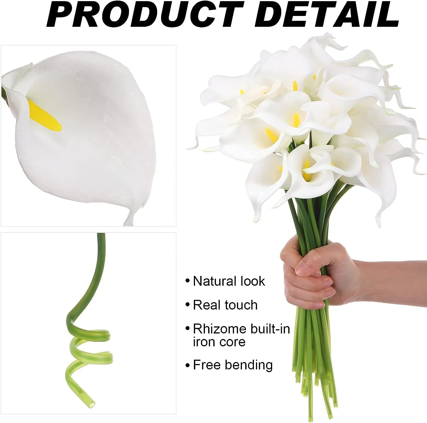 Hight Quality Real Touch Calla Lily Artificial Flowers Calla Lily Bouquet For Wedding Bouquet Bridal Home Flower Decoration