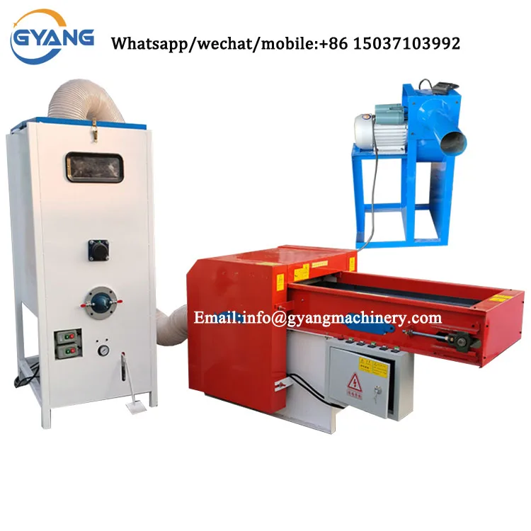 GY-CM300 90kg/h Fiber Opener Polyester Fiber Opening Machine Pp Cotton Waste Recycling Carding Machine For Pillow Filling