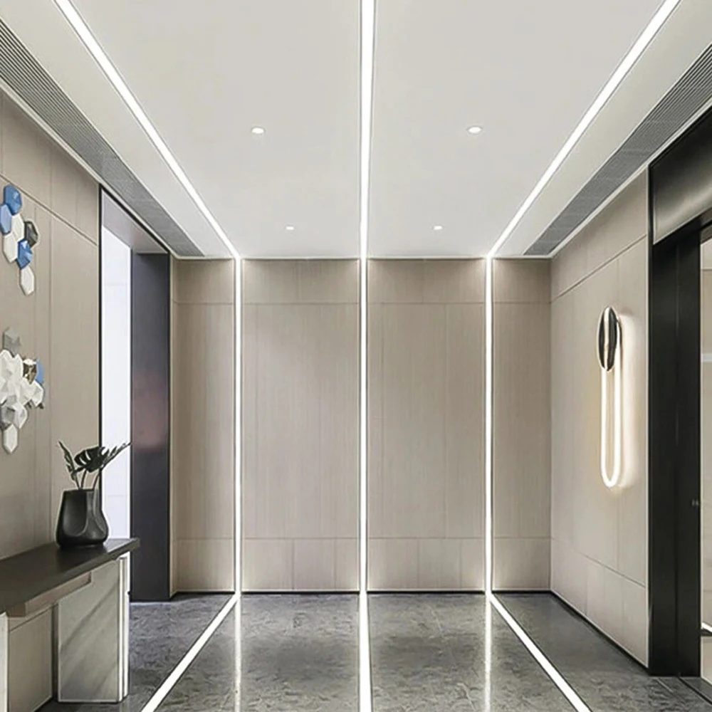 Aluminum profiles are used for lighting channels of light emitting diode strips Aluminum profiles for light emitting diodes