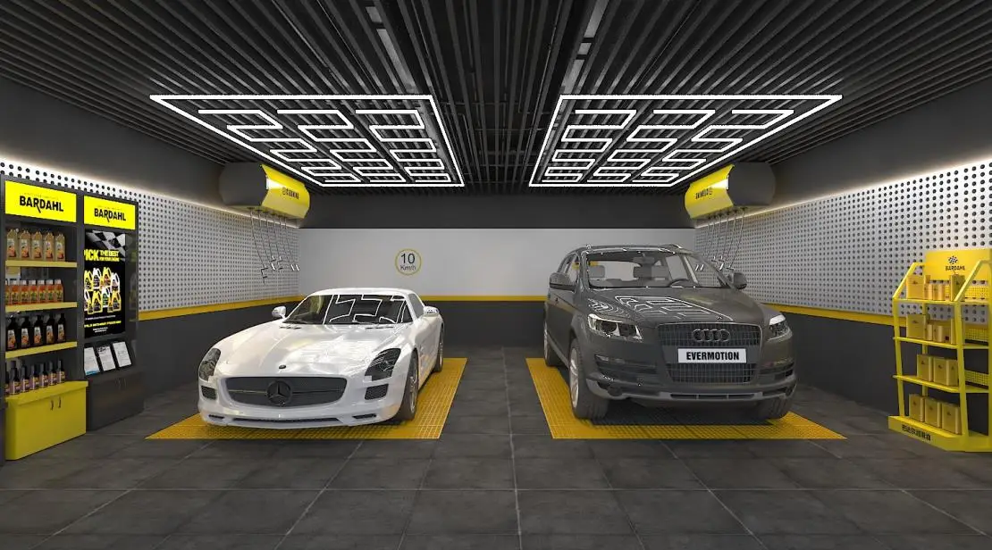 85-265v Retail Barber Shop Ceiling Lighting Car Wash Detailing Hexagon LED Work Light For Garage