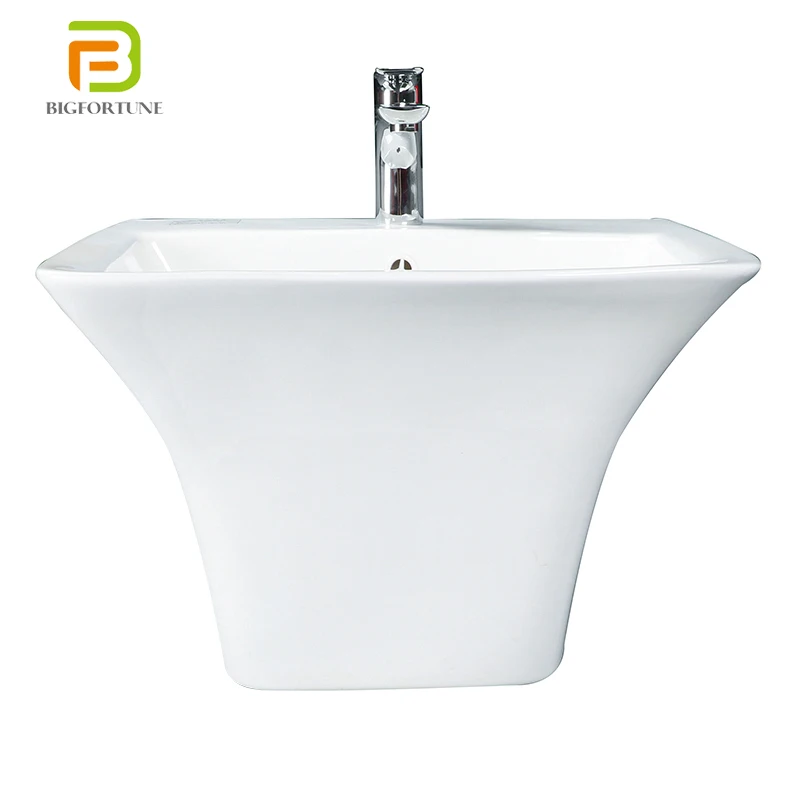 Hot sale porcelain wall hung basin lavatory sanitary ware ceramic bathroom sink lavabo wall hanging basins
