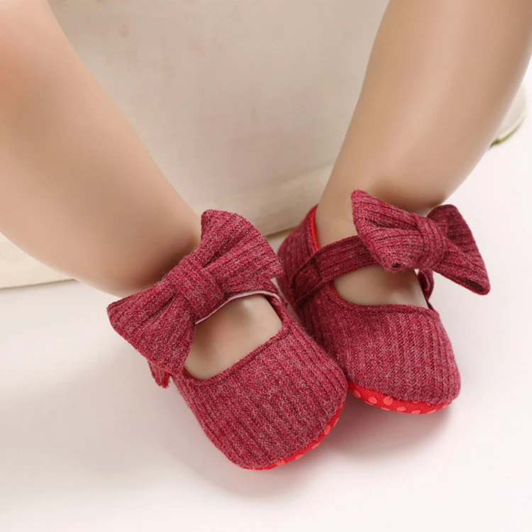 Newborn Infant Baby Girl Shoes First Walkers Soft Sole Bowknot Princess Cute Shoe Toddler Walking 0-18M Prewalkers