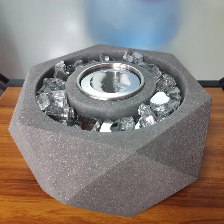 Customized Graphite Concrete fire pits Table Top Ethanol Fire pits Bowl patio heater Outdoor Tabletop Bio ethanol Fireplace