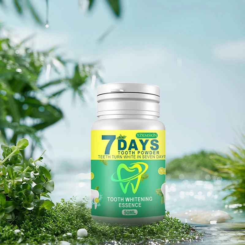 Wholesale Private Label 50ml 7 day Oral Hygiene Care Remove Tooth Yellow Stains Cleaning Bleaching White Teeth Whitening Powder