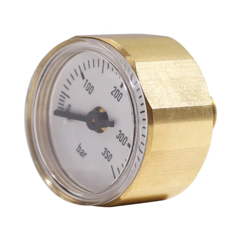 New Diameter 28mm High Pressure Paintball Scuba Regulator Valve 1/8BSPP Thread 350bar Air Gas Pressure Gauge