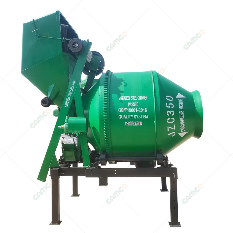 Easy operation portable mobile stationary 350l self loading electric concrete mixer small mixer