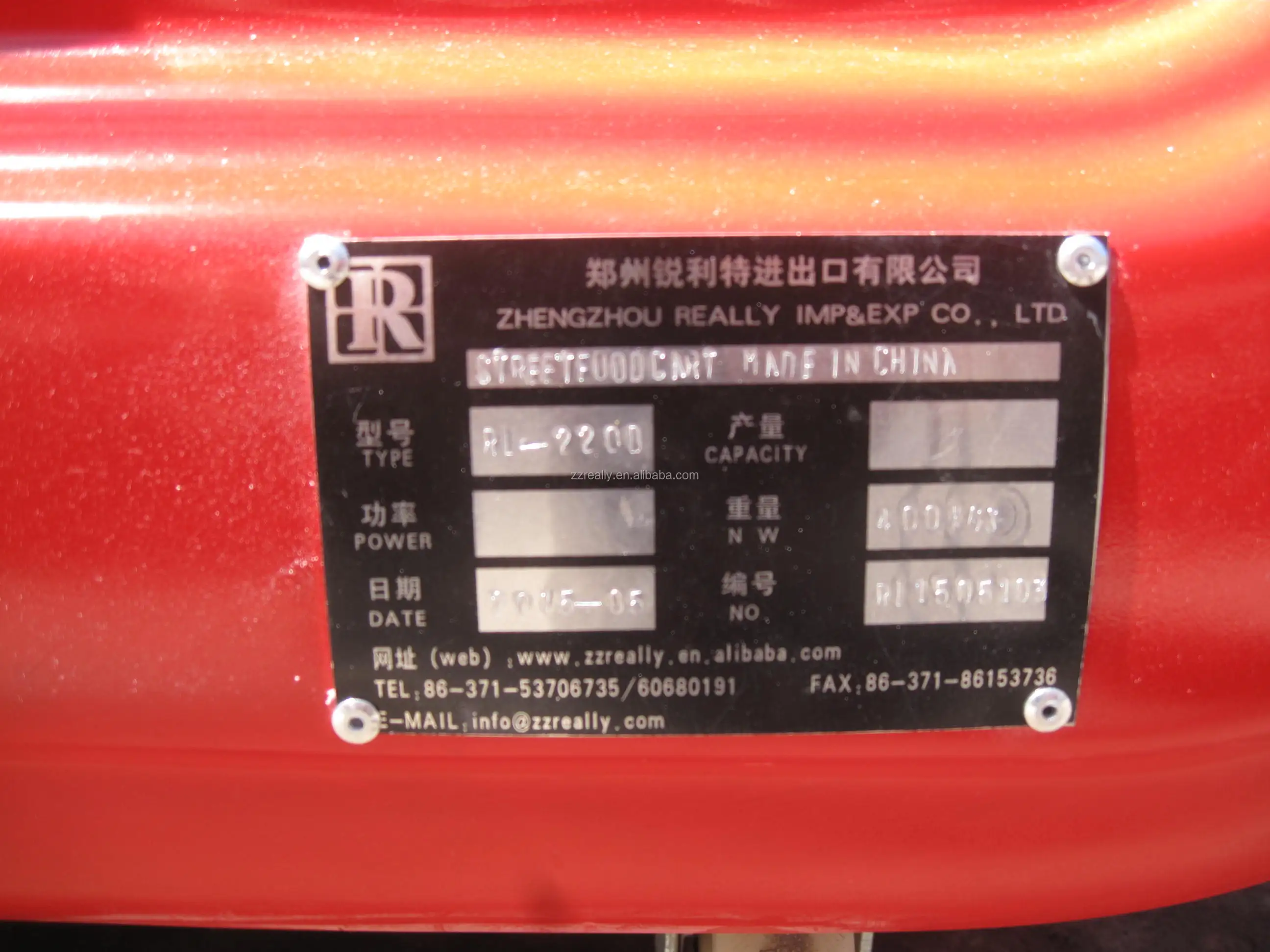 OEM Fast food vending mobile food cart, multipurpose 220cm width fast food cart