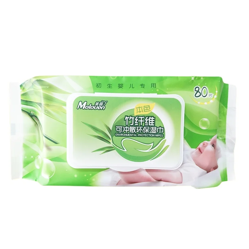 Hot Selling Cheap Natural Baby Organic Cotton Bamboo Wet Wipes  Factory from China
