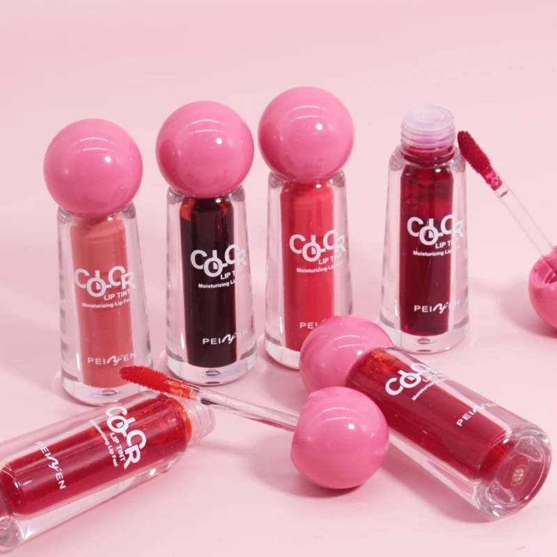 PEINFEN Wholesale Liquid Lip Tint 6 Colors Long Lasting Non Sticky Plumping Moisturizing Waterproof Mirror Glass Lip Gloss Set