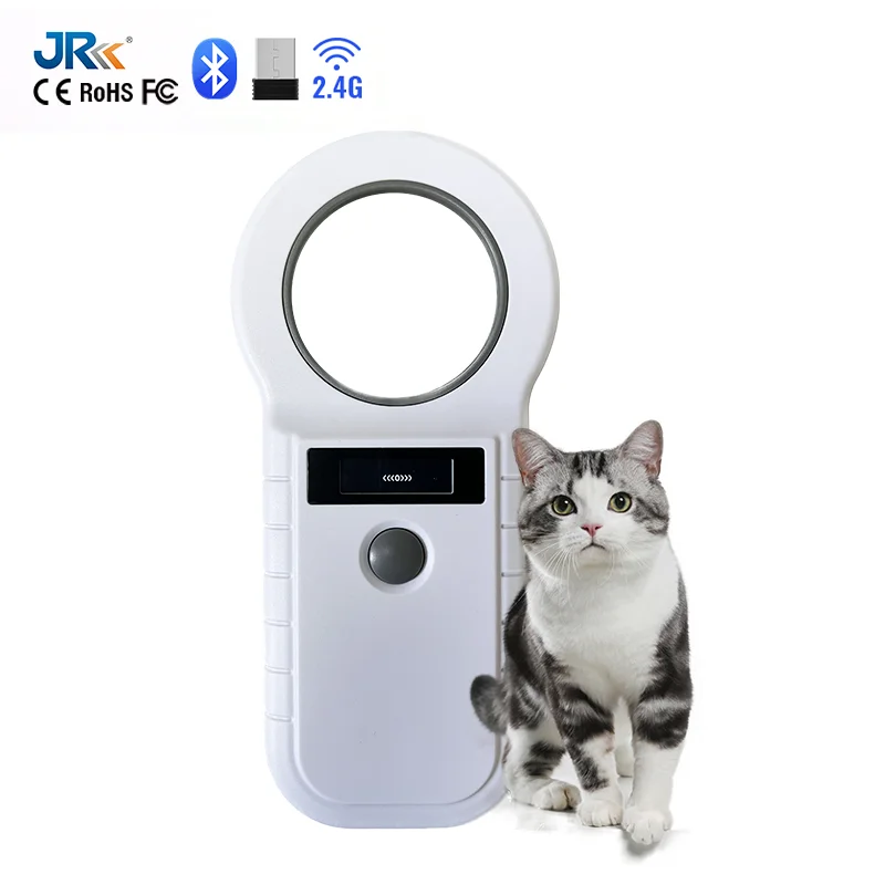 Animal microchip reader scanner JR portable 134.2KHz 125khz animal RFID reader ISO11784/85 pet dog microchip scanner microchip