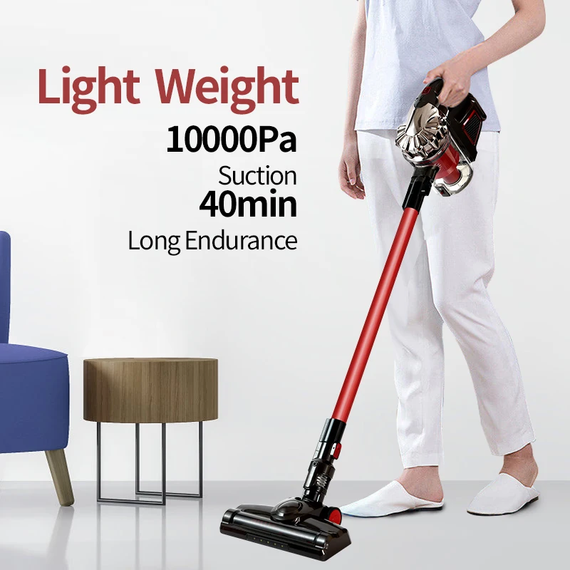 Wireless Bagless Handheld Vacuum Cleaner Battery Multifunctional Cleaner With LED Lights For Carpet Floor Bed