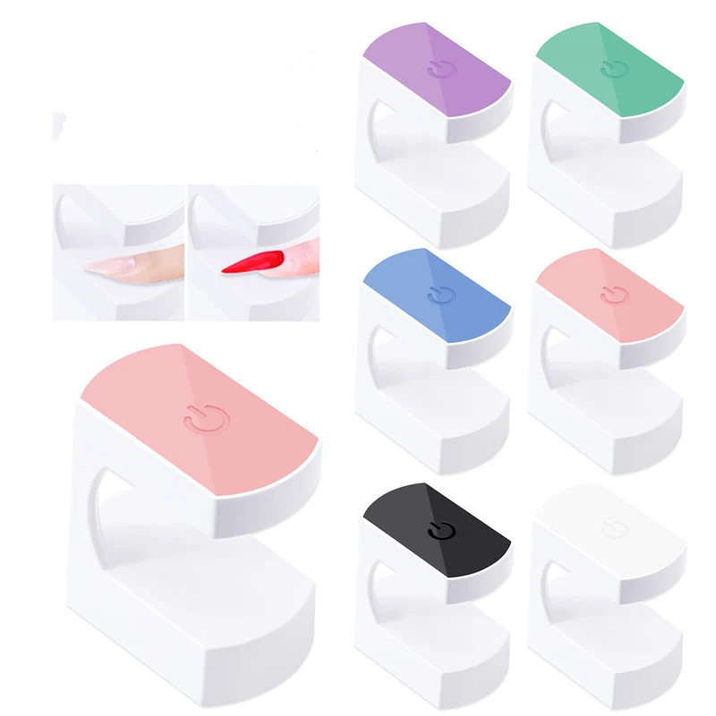 HOT nail arrive 6 colors Mini Nail Light Small Nail Light 6 Led Baking Lights