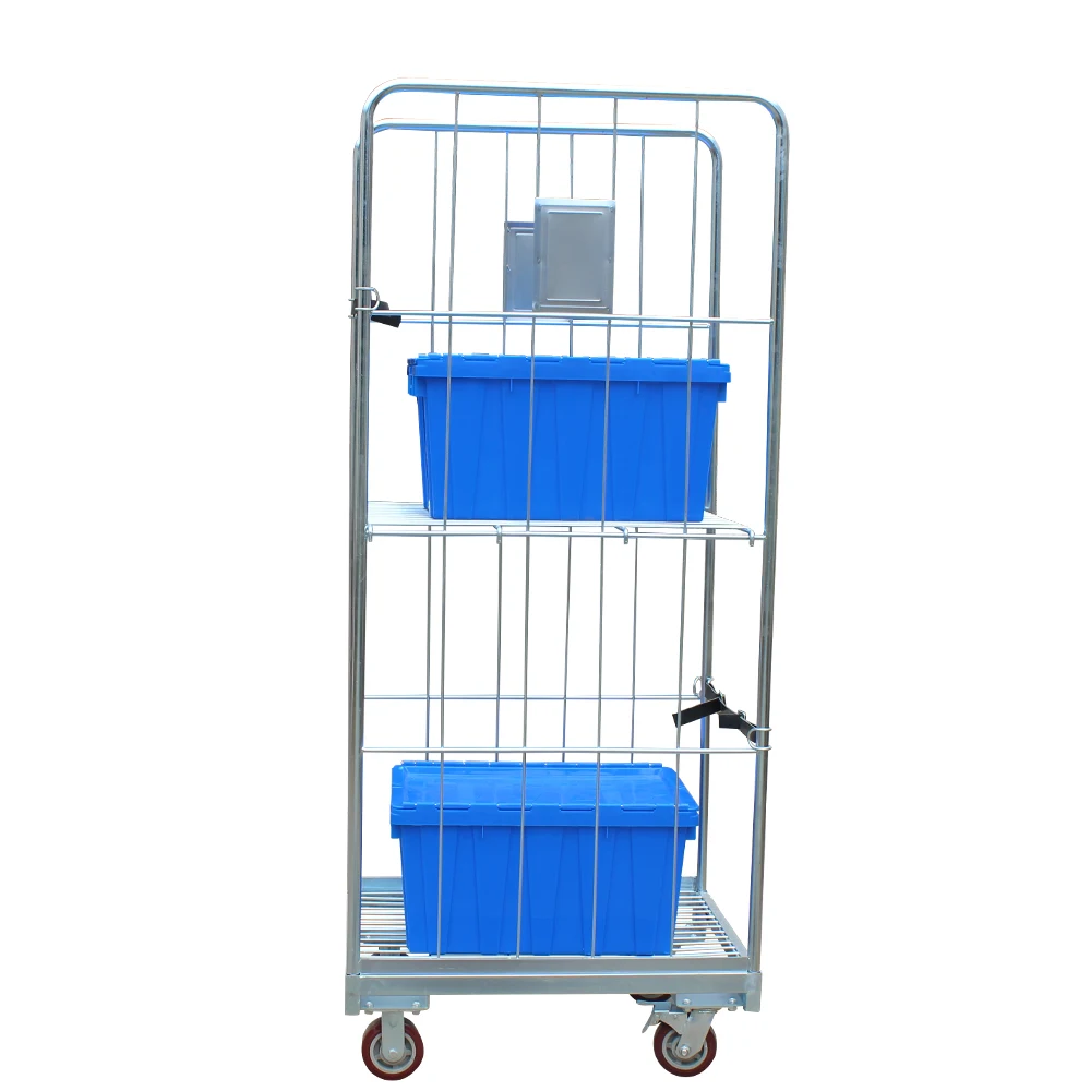Logistics Wire Mesh Roll Cart Used Cage Trolley Transport