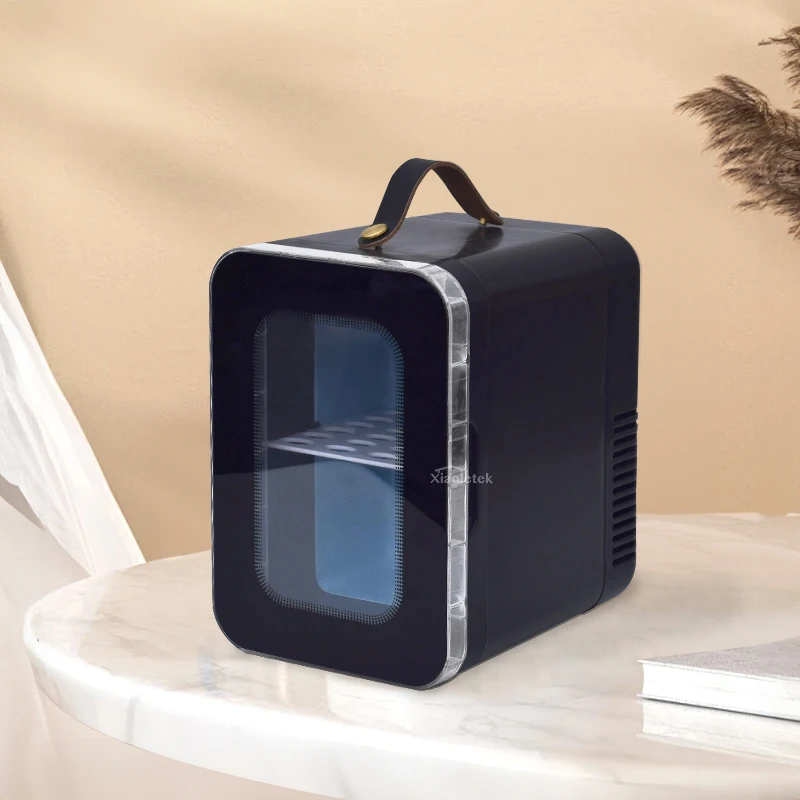 Новый дизайн 5L автомобиль и домашний мини-холодильник двойного назначения открытый портативный прозрачный дверной мини-холодильник