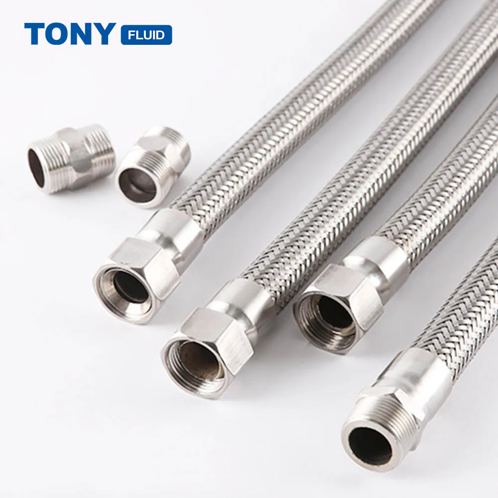 Heat Resistant Stainless Steel Braided Steam Gas Hose High Pressure Flexible Metal Hose Pipe