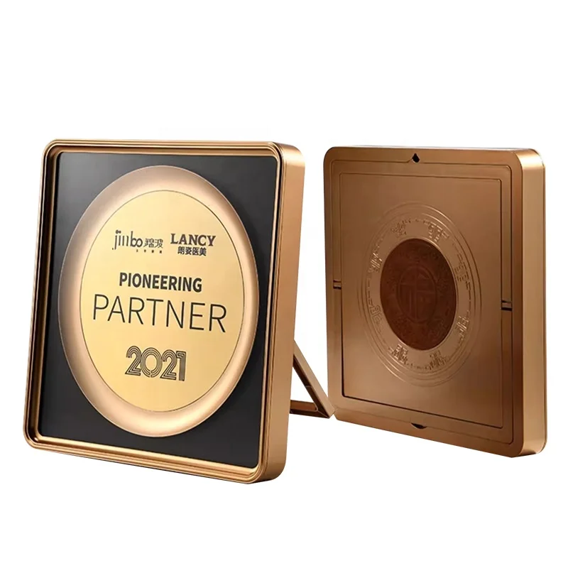 New design logo UV printing Aluminium Blank Metal Plaque corporation souvenir gifts