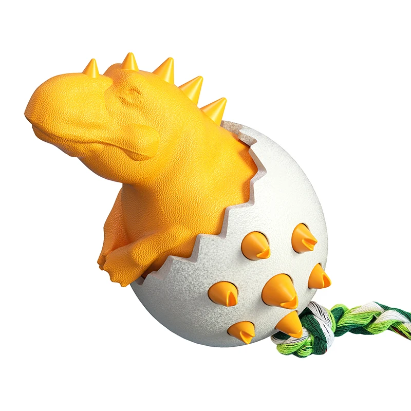 Tough unique dinosaur egg molar toy chew toy for dogs lay egg chew dog toy