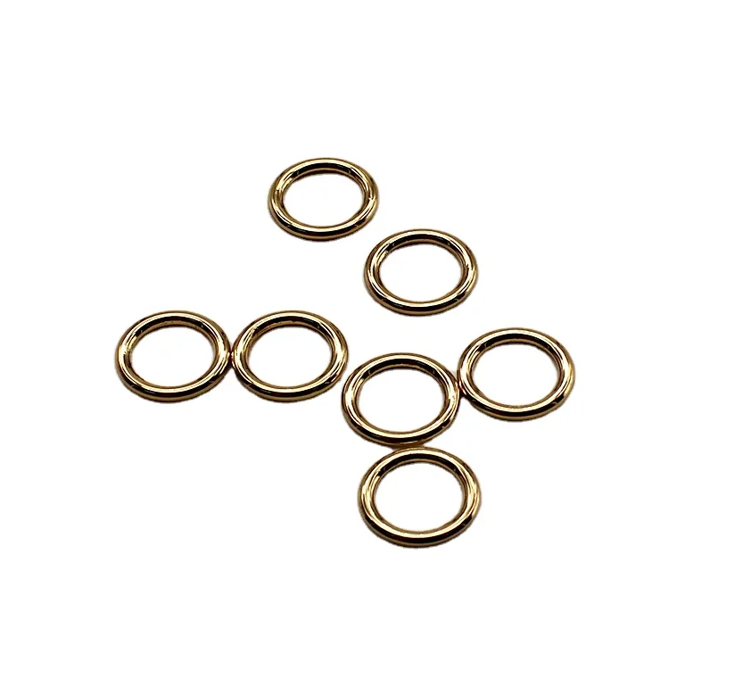 
Прямая продажа с фабрики, бесплатный образец, никелевое плоское маленькое металлическое уплотнительное кольцо из цинкового сплава для сумок 