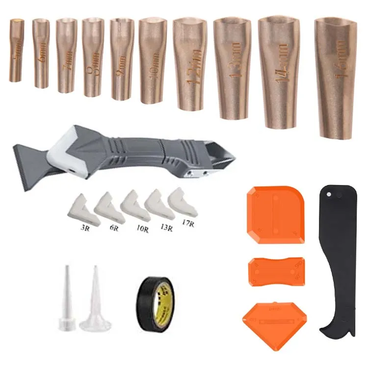 Caulk Nozzle Caulking Finisher Silicone Sealant Glue Remover Scraper Applicator Tool in Caulking Gun