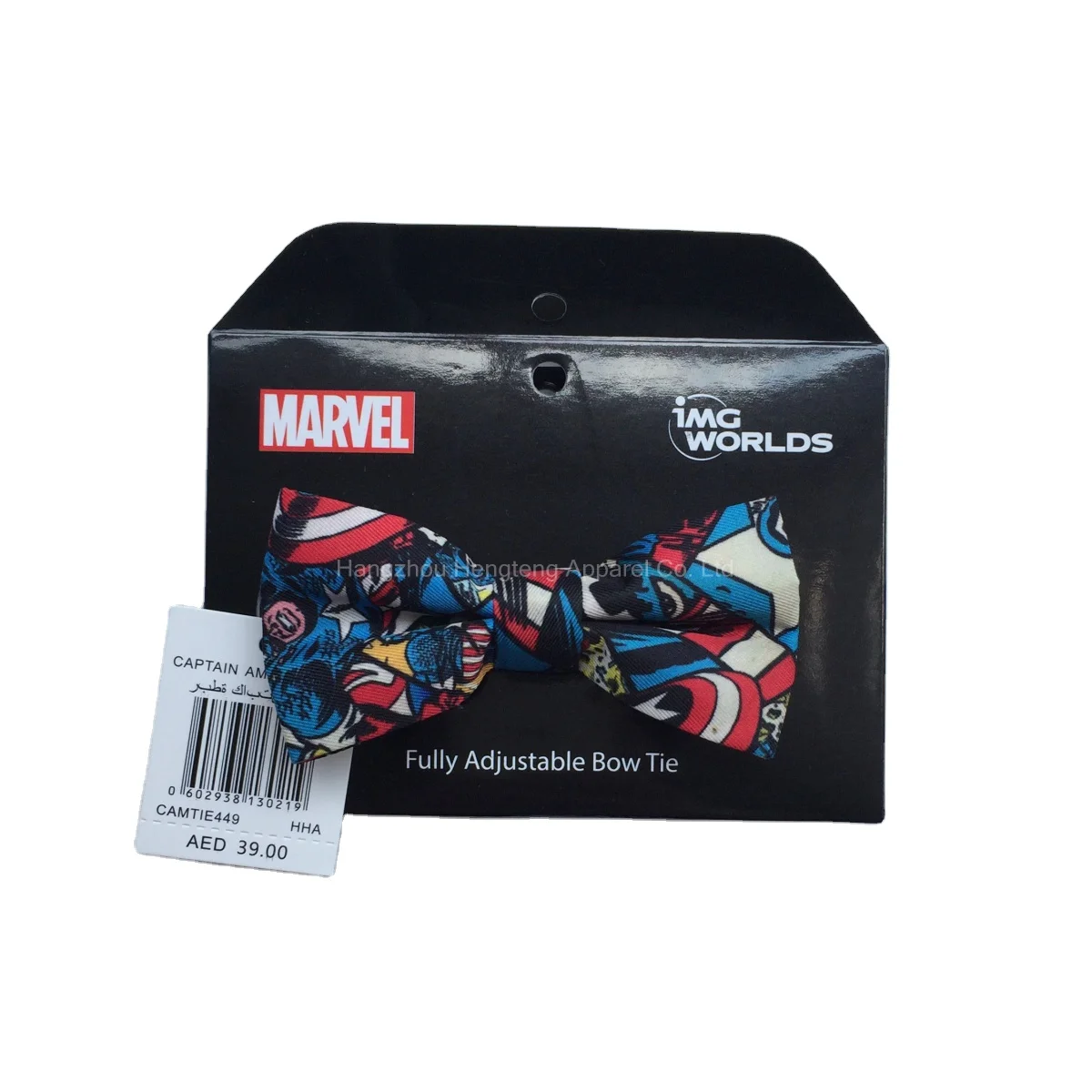Галстук-бабочка из 100% полиэстера с принтом серии Marvel