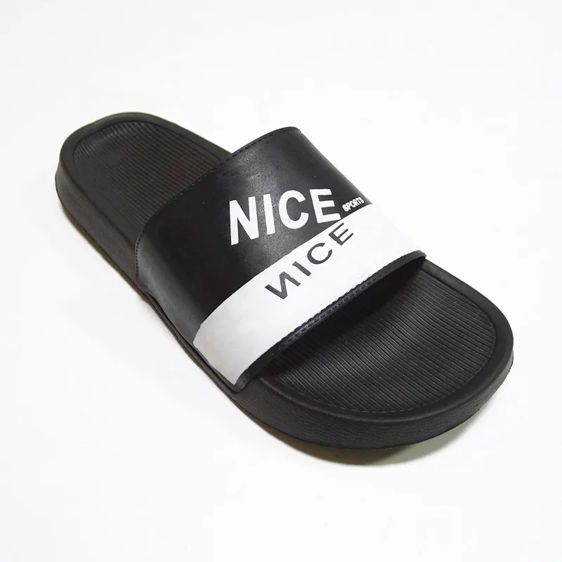 Custom logo Men Slippers Slides Sandals Flat Anti Slip For Summer Beach Slip on Slides
