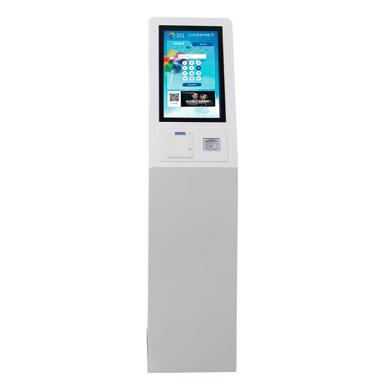 Windows 21.5 inch Self Payment Advertising Display Terminal Stand  thermal printing Touch screen Interactive Information Kiosk