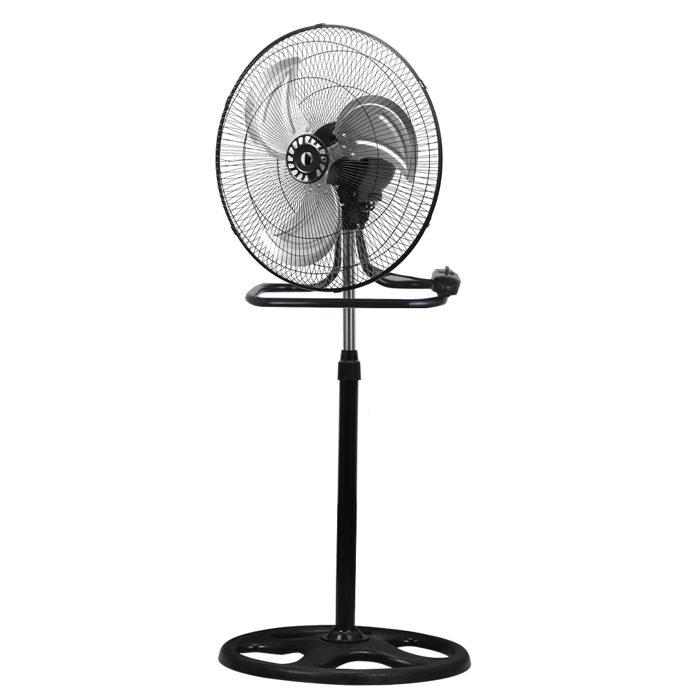 Home Living Room White Solar Rechargeable Standing Fan Remote Control Speed 16 Inch Electric Stand Fan