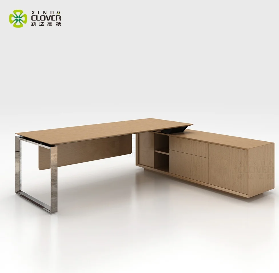 Office furniture executive desk modern boss table l shape director table DIA