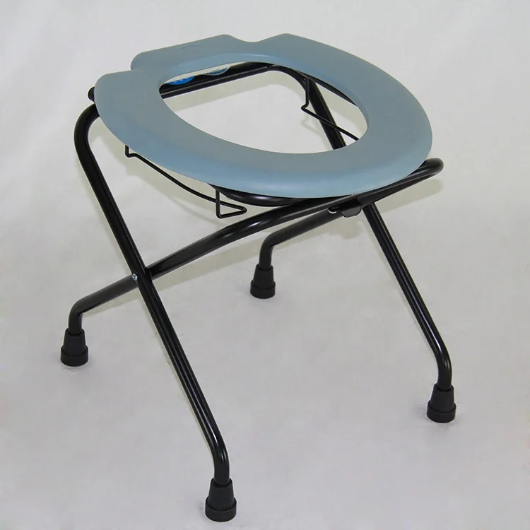 Healthcare Foldable Powder Coated Steel Frame Toilet Commode Chair Simple /Lightweight/Convenient
