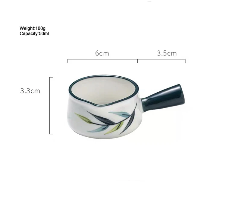 Mini Soup Sauce Bowls Milk Creamer Pitcher Ceramic Creamer Pitcher Small for Coffee Tea Bag Soy Sauce