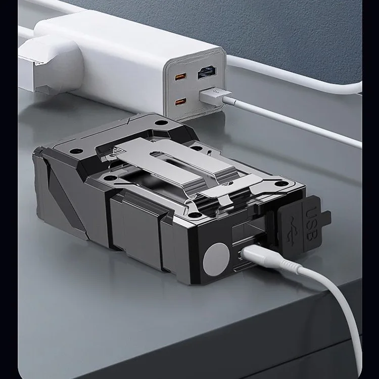 Светодиодный фонарик с сильным светом Usb Аккумуляторная Батарея цифровой дисплей аварийный блок Питания Магнитный зажим для ручки всасывания