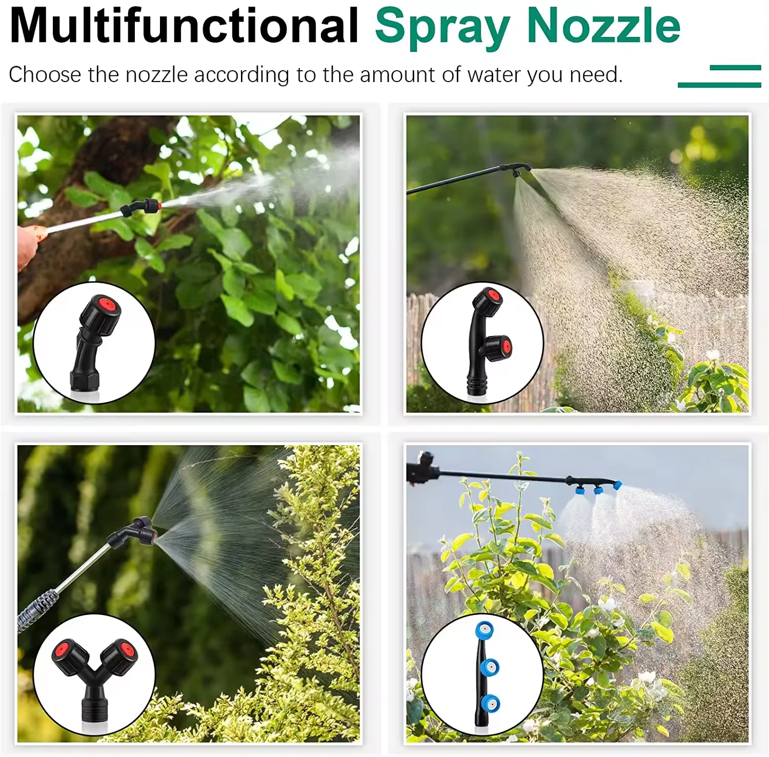 Factory Supply Garden Agricultural Sprayers High-Durable Plastic Copper Nozzle