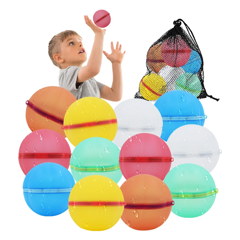 Magnetic Silicone Water Balloons Refillable Self Sealing Splash Water Bomb Balloons Reusable Water Balloons for Kids Adults