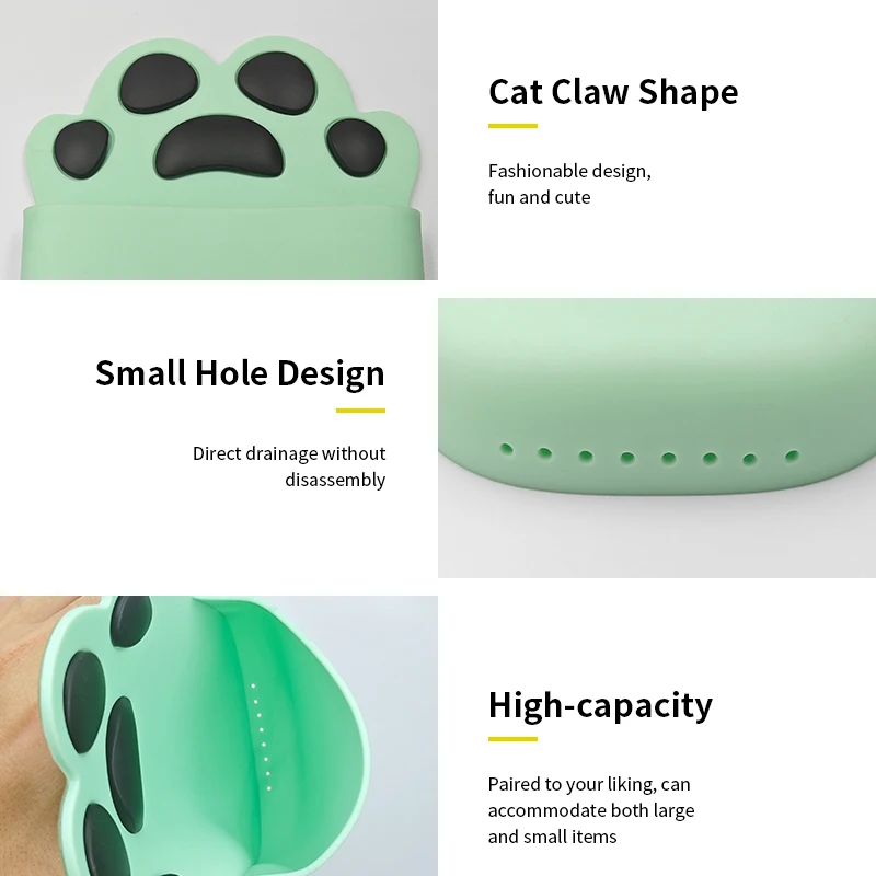 Silicone Toothbrush Holder Mighty Toothpaste Razor Holder Bathroom Organizer Storage Wall Mounted Small Toiletry Items