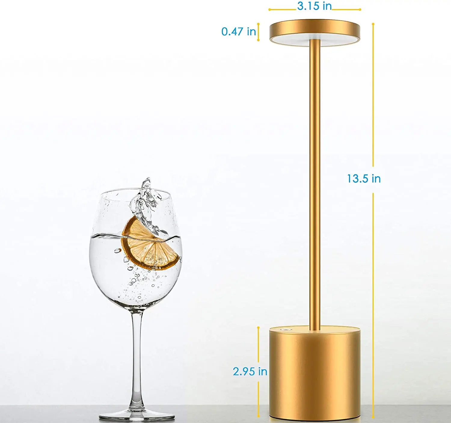 Lampe De Bureau Rechargeable Eye-caring LED Light Table Lamp Round Desk Lamp With Touch Switch Dimmable