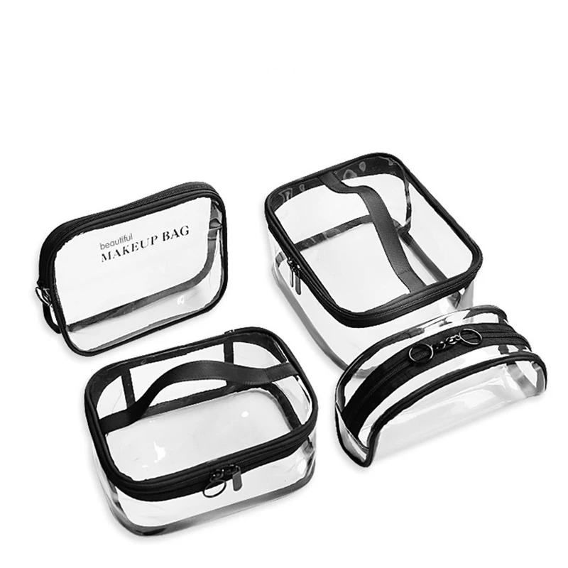 High quality Transparent Makeup Organizers Travel Bag Clear cosmetic bag pvc